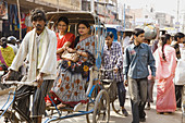 Rickshaw, Varanasi, Uttar Pradesh, India