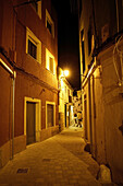 Denia village in the nightlight