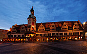 Old Town Hall, market, Leipzig, Saxony, Germany