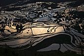 Beautfiul reflection, YuanYang rice terraces in Yunnan, China