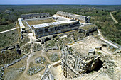 Uxmal pre-Columbian Maya archaeological site. Yucatan, Mexico