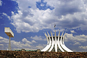Cathedral designed by architect Oscar Niemeyer. Brasilia. Brazil