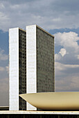 National Congress towers by Oscar Niemeyer. Brasilia. Brazil