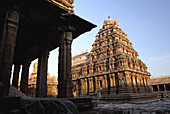 The Airavateshvara temple built by Rala Raja Chola II is an excellent example of 12th century Chola architecture in Darasuram, Tamil Nadu state, India. ( Unesco World Heritage site)