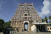 West Gopura (tower) in Nataraja Temple, Chidambaram, Tamil Nadu. India