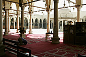 Man pray at first Mosque in Egypt, Amr Ibn Al-als, Cairo, Egypt