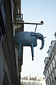 Elephant on sign, Paris, France