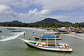 Fishing boats at Playa El Tirano, Isla de Margarita, Nueva Esparta, Venezuela