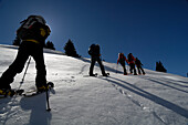 Schneeschuhtour am Hochgrat, Allgäuer Alpen, Deutschland, Europe