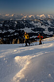 Frauen, Skitour am Hochgrat, Allgäuer Alpen, Bayern, Deutschland, Europa
