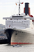 Cruise liner Queen Elizabeth 2. Port of Bilbao, Biscay, Basque Country, Spain