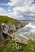 Flysh rock strata,  Zumaia,  Guipuzcoa,  Basque Country,  Spain