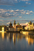 Smetana museum old water tower vltava river old town mala strana. Prague. Czech Republic.
