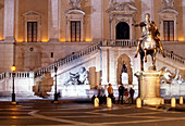 Statue of Emperor Marcus Aurelius in Piazza del Campidoglio, Rome. Italy