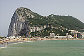 Rock of Gibraltar seen from La Linea de la Concepcion. Cadiz province, Andalucia, Spain