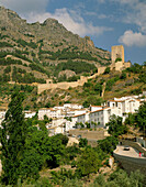 View of town and mountains, Cazorla, Andalucia, Spain