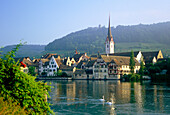 Village & Rhine, Stein-am-rhein, Schaffhausen, Switzerland