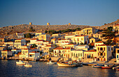 Village from Ferry, Emborio, Halki Island, Greek Islands