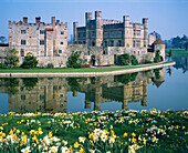 Castle View in Spring, Leeds Castle, Kent, UK, England