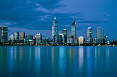 Perth Skyline across Perth Water, Perth, Western Australia, Australia