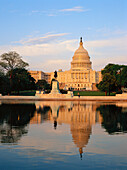 Capitol Building and Reflecting Pool, Washington DC, District of Columbia, USA