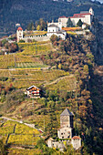 Branzoll castle and Saeben Abbey, Klausen, Trentino-Alto Adige/Südtirol, Italy