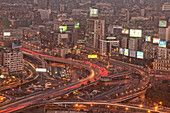 View at the street of 6th October in the evening, Cairo, Egypt, Africa