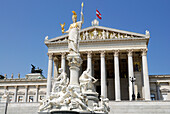 Pallas-Athena fountain in front of parliament, Vienna, Austria