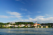 Blick über den Inn auf Passau, Niederbayern, Bayern, Deutschland