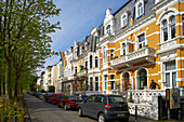 Villen an der Popplsdorfer Allee in  Bonn, Frühling, Morgen, Nordrhein-Westfalen, Deutschland, Europa