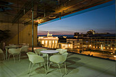 architect, architecture, interior of Academy of the Arts at night, Berlin