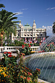 Casino and fountain, Monte Carlo, Cote d'Azur, Monaco