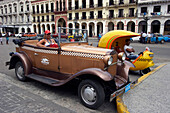 Taxis in Parque Central, Havana, Cuba, Caribbean