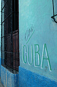 Cuba wall sign, Camaguey City, Cuba, Caribbean