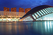 Ciudad de las Artes y las Ciencias at night, Valencia, Valencia Region, Spain