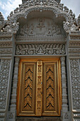 Damrei Sam Poan at Udong on Hill of Royal Fortune, door detail, Phnom Penh, near, Cambodia