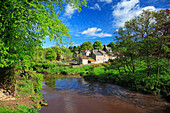 Lealholm village and River Esk, Lealholm, Yorkshire, UK, England