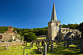 St Peters Church and churchyard, Hackness, Yorkshire, UK, England
