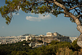 The Acropolis from Filopappos Hill, Athens, Attica, Greece