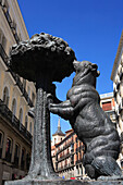 Puerta del Sol, bear and strawberry tree statue, Madrid, Spain