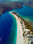 Aerial view of Belcekiz Beach and Oludeniz Bay, Oludeniz, Mediterranean, Turkey