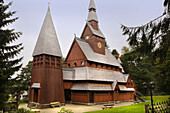 Gustav Adolf Church, wooden Nordic stave church, Hahnenklee, Goslar; Lower Saxony, Germany