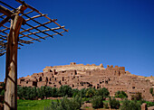 View of the kasbah, Ait Benhaddou, Atlas Mountains, Morocco