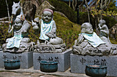 Buddha statues at Daishoin temple, Miyajima Island, Japan