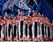 Rotorua Maori Arts Festival, Maori women singing on stage
