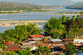 Mekong beim Ort Khong Chiam mit Blick nach Laos, Provinz Ubon Ratchathani, Thailand, Asien
