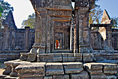 Temple ruins on Cambodian side historical site disputed between Thailand and Cambodia Prasat Khao Phra Wihan or Preah Vihar, Cambodian name, Asia