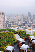 Restaurant Sirocco on top of the State Tower with view over Bangkok, Lebua Hotel, Bangkok, Thailand, Asia