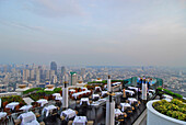 Restaurant Sirocco on top of the State Tower with view over Bangkok, Lebua Hotel, Bangkok, Thailand, Asia