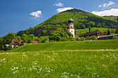 St. Trudpert convent in the Münstertal (valley), Spring, Day, Markgräflerland, Black Forest, Baden-Württemberg, Germany, Europe